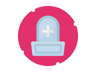 墓碑平面图标(Tombstone Flat Icon)