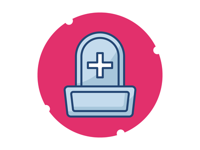 墓碑矢量图标(Tombstone vector icon)