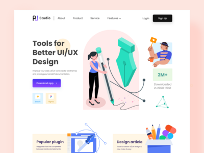 UI/UX 设计工具 – Hero header 探索(UI/UX Design tools – Hero header exploration)