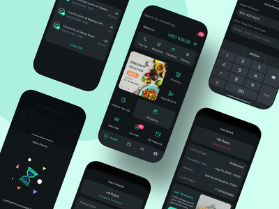 充值点数数字钱包移动用户界面套件(Top-Up Points Digital Wallet Mobile UI Kit)