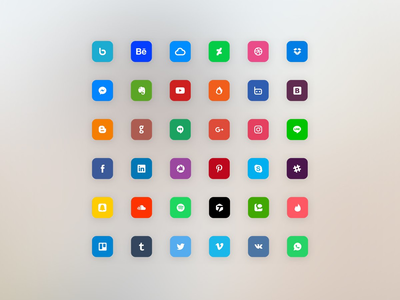 顶级社交媒体图标包(Top social media icon pack)