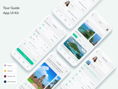 导游 App UI 套件(Tour Guide App UI Kit)