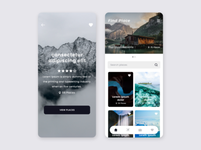 旅游应用概念(Tourism App Concept)