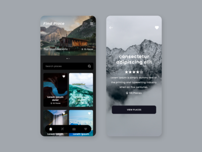 旅游应用概念(Tourism App Concept)
