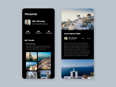 旅游应用暗(tourism app dark)