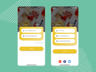 送餐应用程序的登录和注册屏幕(Sign In and Sign Up screens for Food Delivery app)