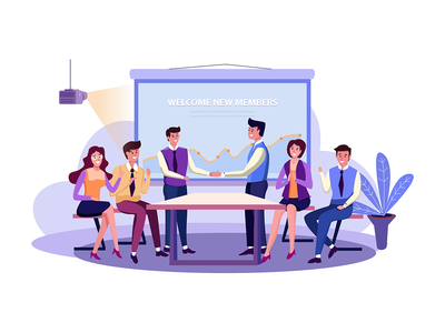 工作面试矢量插图概念(Job Interview vector Illustration concept)