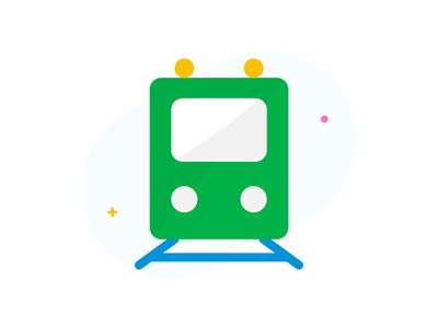 火车平面图标(Train flat icon)
