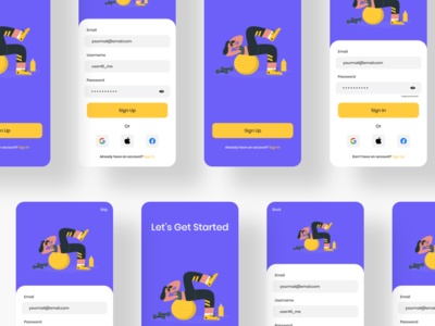 注册/登录 - UI Kits iOS(Sign Up/Sign In - UI Kits iOS)