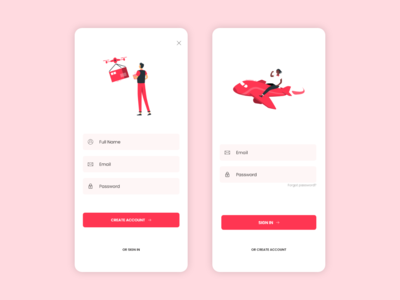 登录-注册屏幕概念(Sign In-Sign Up Screen Concept)