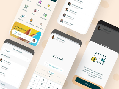 转账 2 - 数字钱包移动 UI 套件(Transfer Money 2 - Digital Wallet Mobile UI Kit)