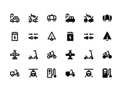 34 运输图标(34 Transport icons)