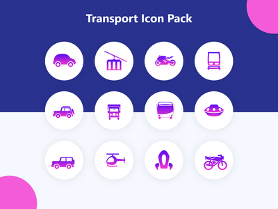 运输图标集 v1-品牌标志图标集(Transport Icon Set v1 - Brand Logo Icon Set)