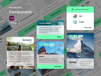 仪表板组件 - 旅行(Dashboard Components - Travel)