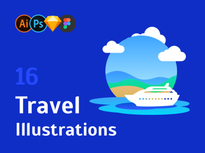 旅行插图集(Travel Illustration Set)