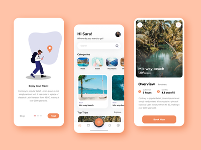 旅游App UI设计(Travel App Ui Design)