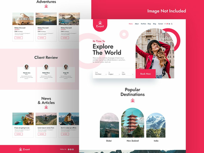 旅游登陆页面模板 - 旅游模板(Travel Landing Page Template - Tour Template)