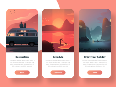 旅游应用入门(Travel App Onboardings)
