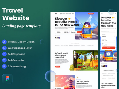 旅行 - 旅行登陆页面(Travel - Travel Landing Page)