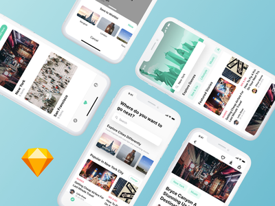 旅游指南应用程序用户界面(Travel Guide App UI)