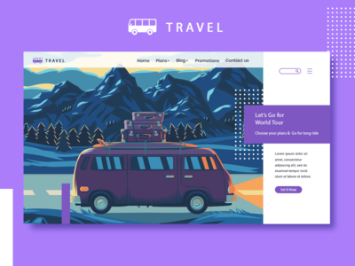 网页登陆页面-旅游概念(Web landing page -Travel Concept)