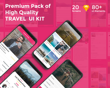 高品质旅行 UI 套件(High Quality Travel UI KIT)