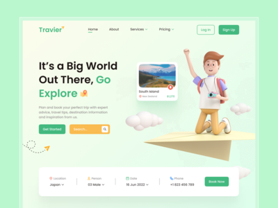 旅行社登陆页面(Travel Agency Landing Page)