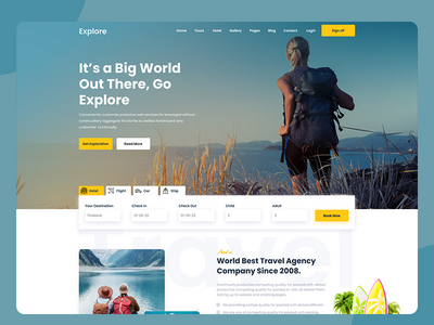旅行社网页模板(Travel Agency Web Template)