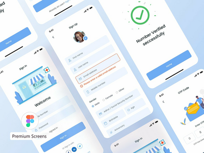 移动应用程序的注册和登录屏幕(Sign Up and Sign In Screens for Mobile App)