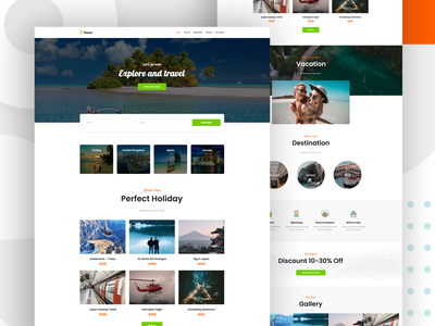 旅行社登陆页面模板(Travel Agency Landing Page Template)