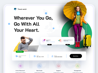 旅行社登陆页面(travel agency landing page)