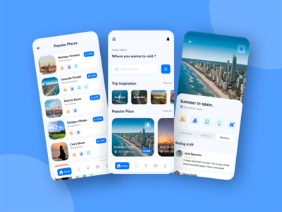旅游应用概念(Travel App concept)