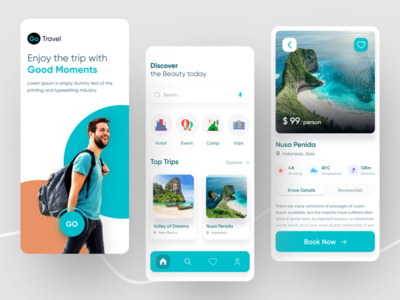 旅游应用概念(Travel App Concept)