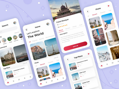 旅游App UI设计(Travel App UI Design)