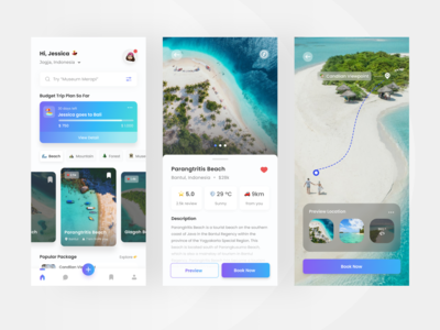 旅游应用程序设计理念(Travel App Design Concept)