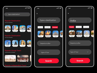 旅游应用界面(Travel App Ui)