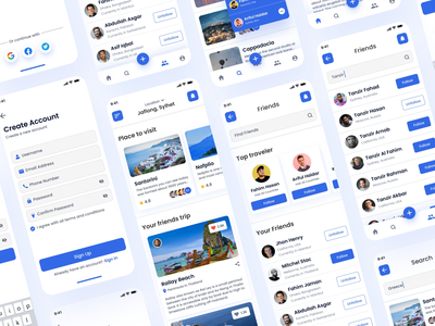 旅游应用 UI 套件(Travel App UI Kit)