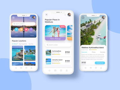 带有 XD 的旅行和预订应用程序(Traveling & Booking App With XD)