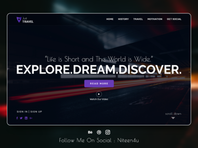 旅游网站-登陆页面(Travel Website- Landing Page)