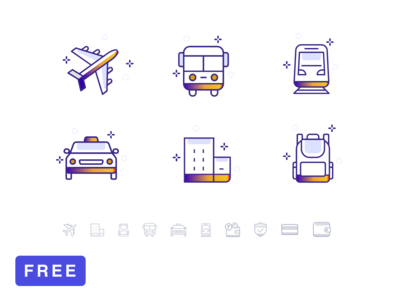 旅行/运输图标 - [图标包 01](Travel / Transport Icons - [ Icon Pack 01 ])