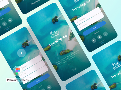 旅行移动应用程序的登录和注册屏幕(Sign in and Registration Screen for Travel Mobile App)