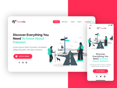 旅游登陆页面 - 旅游 UI 套件(Travel Landing Page - Travel UI kit)