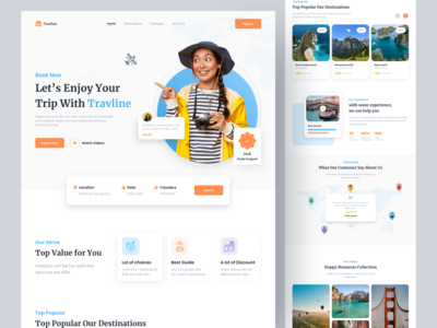 旅游登陆页面 UI 设计(Travel Landing Page Ui Design)
