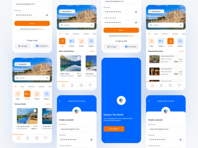 旅游应用设计(travel app design)