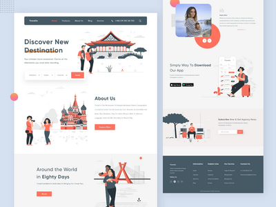旅行社登陆页面(Travel Agency Landing Page)