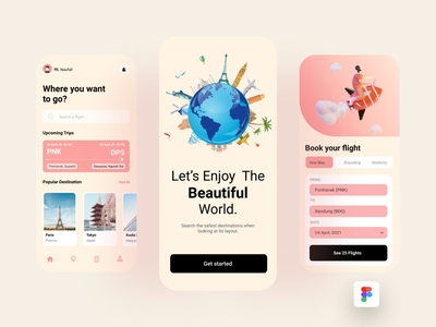 旅游手机App UI设计(Travel Mobile App Ui Design)