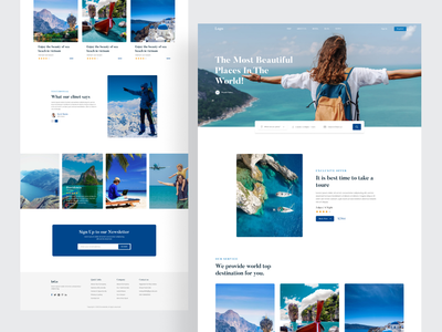 旅游网站和登陆页面设计(Travel website and landing page design)