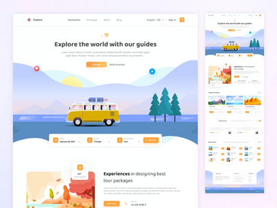 旅游业务网站设计(Website design for travel business)