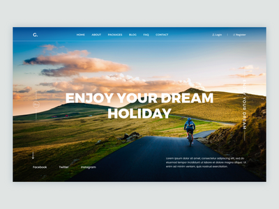 旅行网页标题(Travel Web Header)