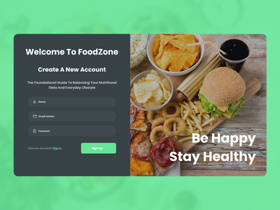 注册页面 - 深色(Sign Up Page - Dark)